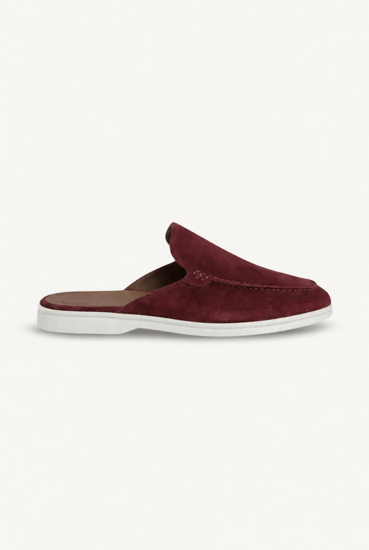Bordeaux Suède Yacht Mule