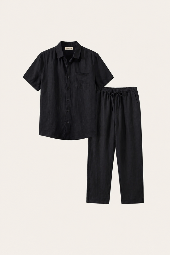Trento Linen Set Black/Black