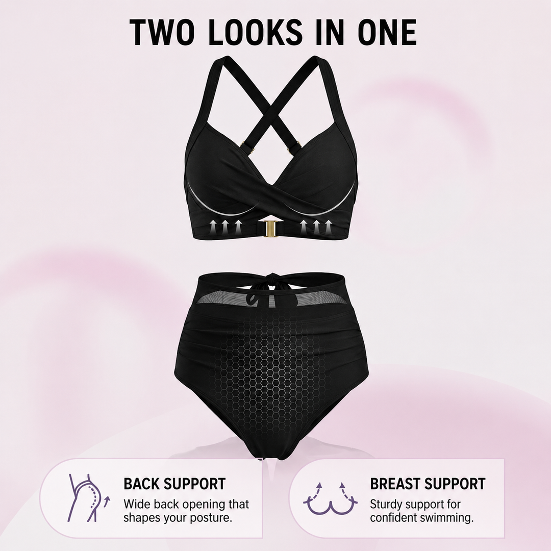Luna 2-in-1 High-Waisted Tummy Control Bikini