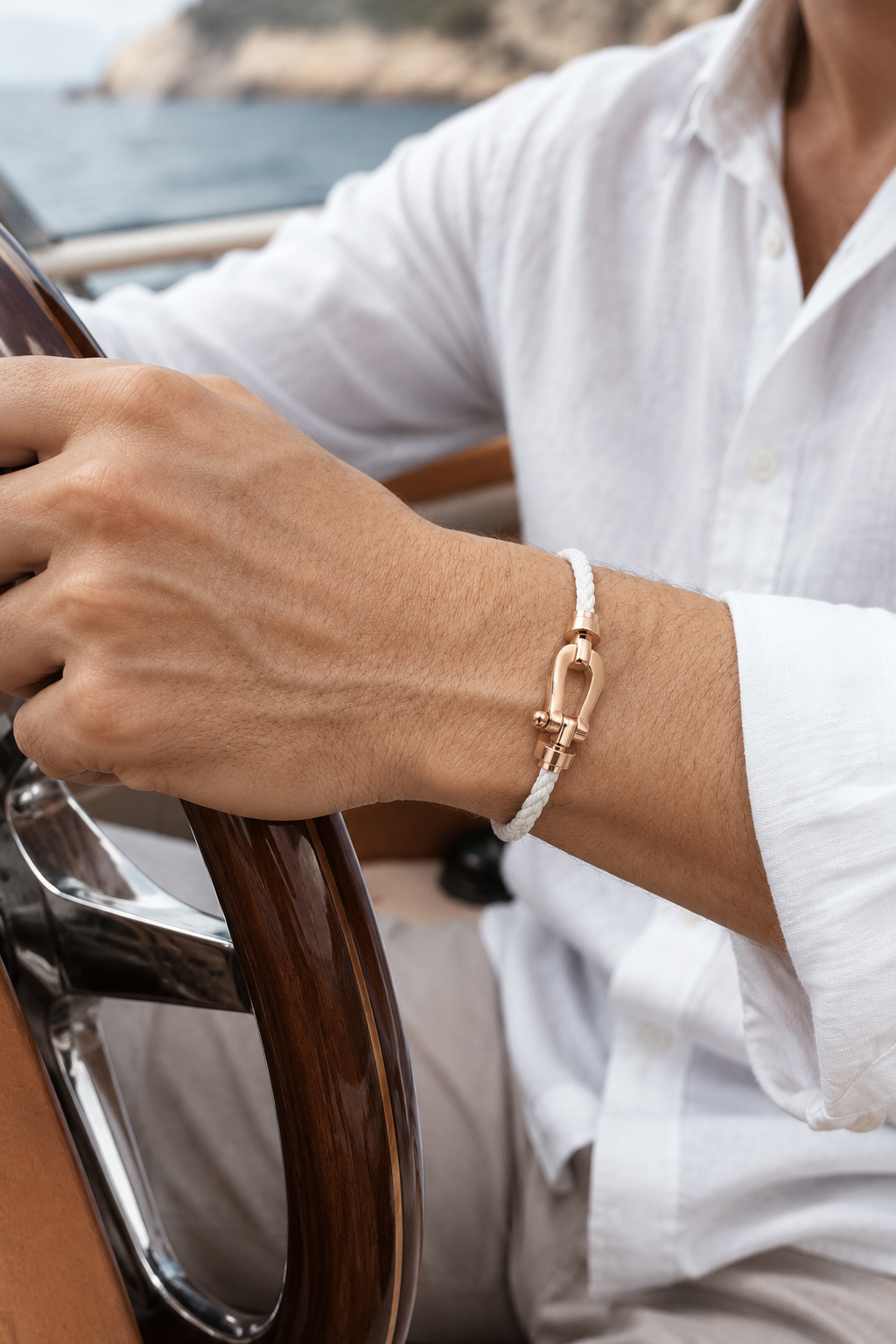 Aurelio Bracelet White / Rose Gold