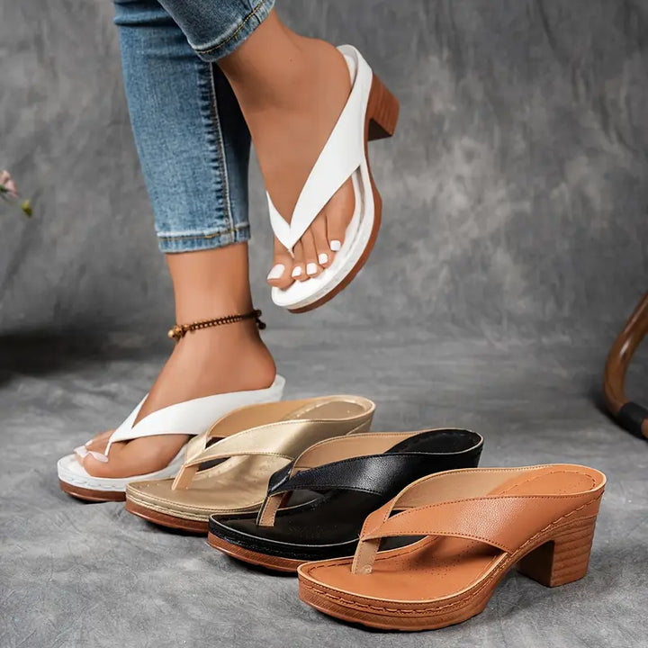 Amalfi Block-Heel Flip Sandal