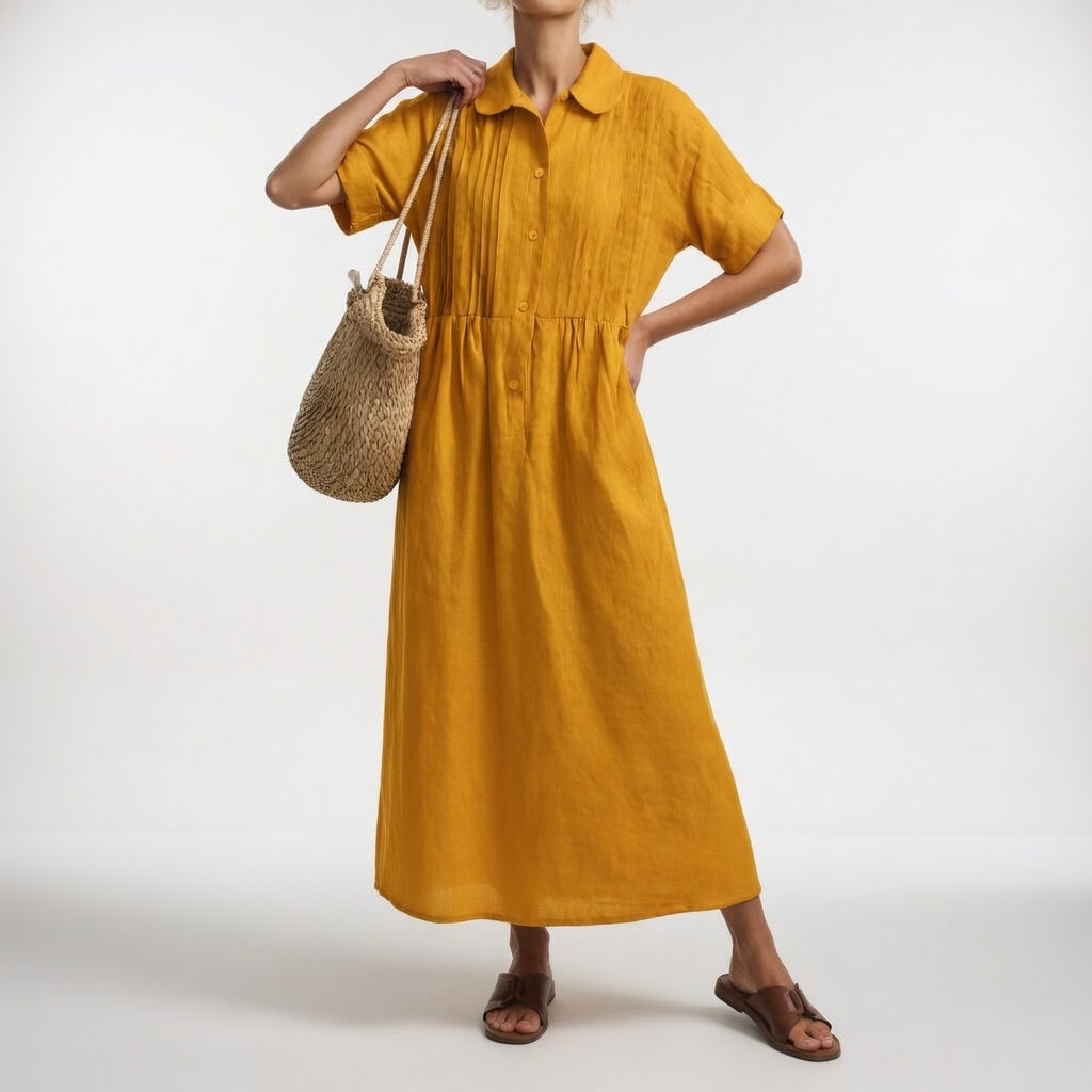 Capucine Linen Shirt Dress