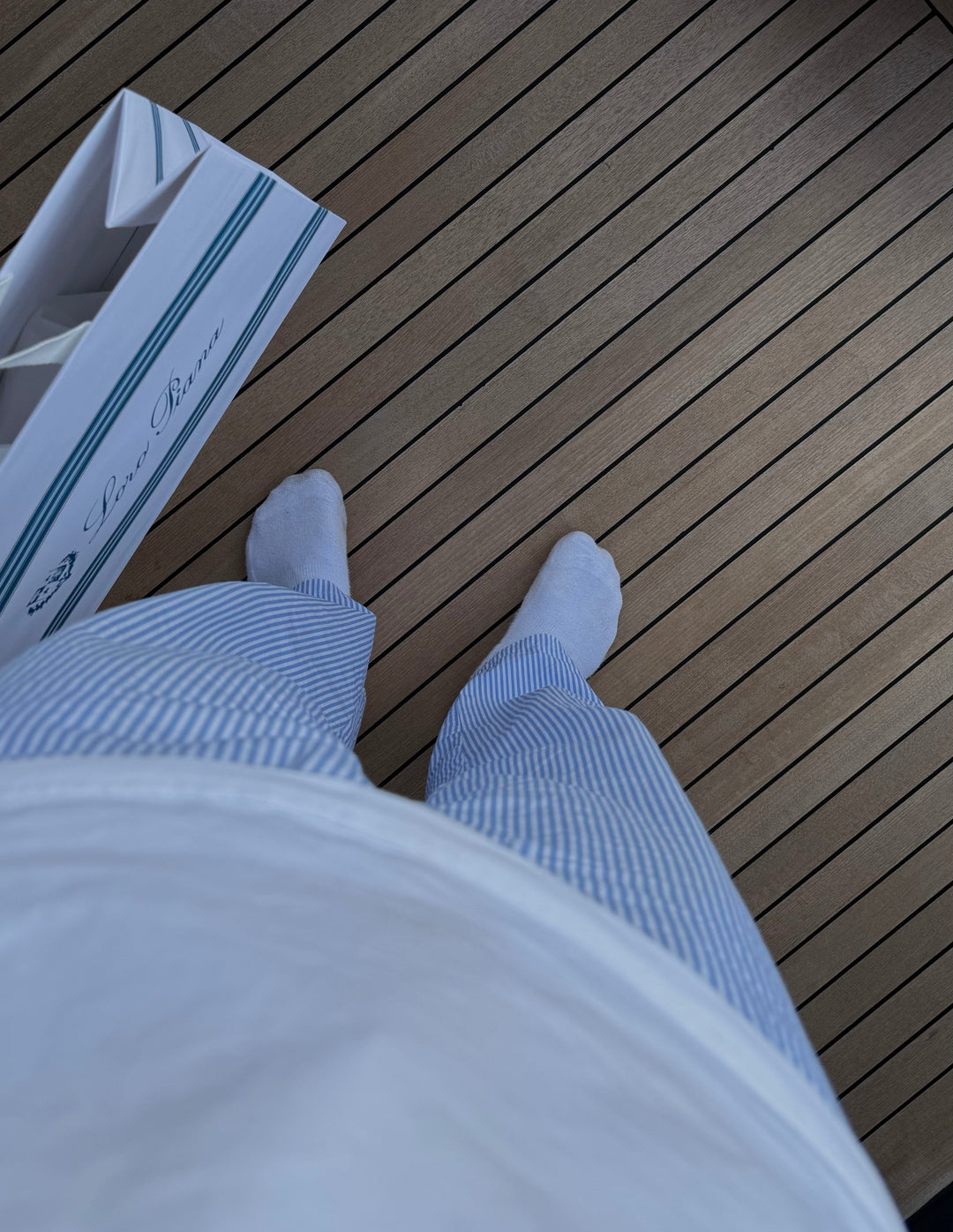 Linen Bayside Trousers Striped