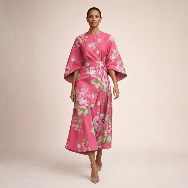 Cora | Floral Midi Dress