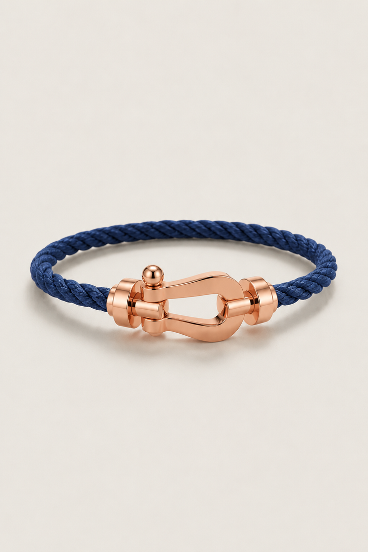 Aurelio Bracelet Navy / Rose Gold