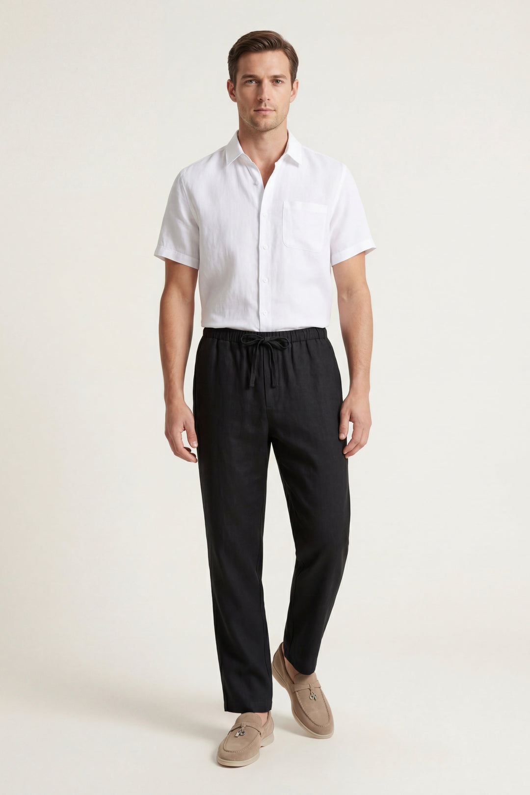 Trento Linen Set White/Black