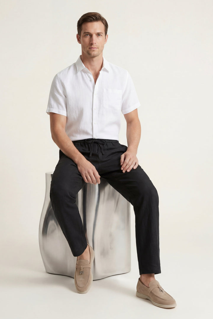 Trento Linen Set White/Black