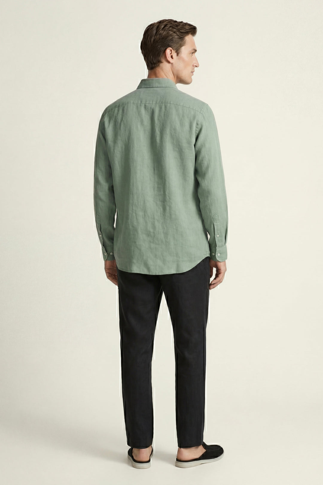 Pisa Linen Set Long Sleeve Green/Black