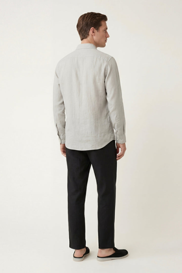 Pisa Linen Set Long Sleeve Beige/Black