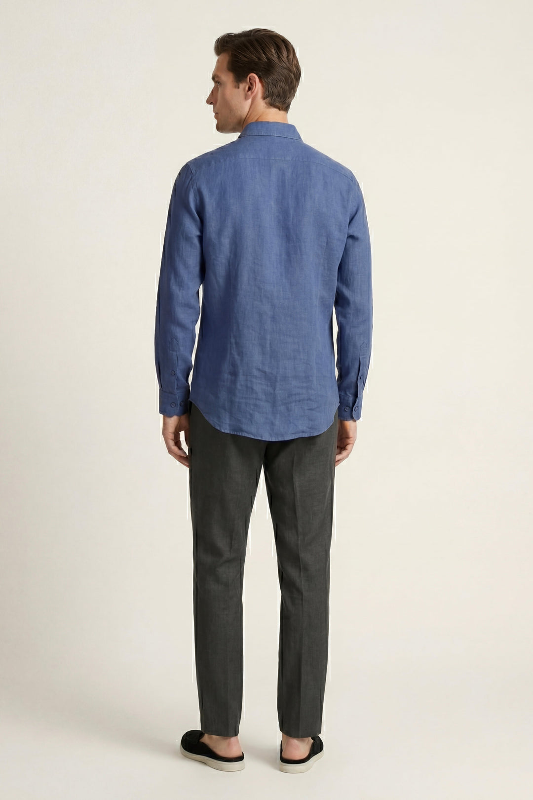 Pisa Linen Set Long Sleeve Blue/Black