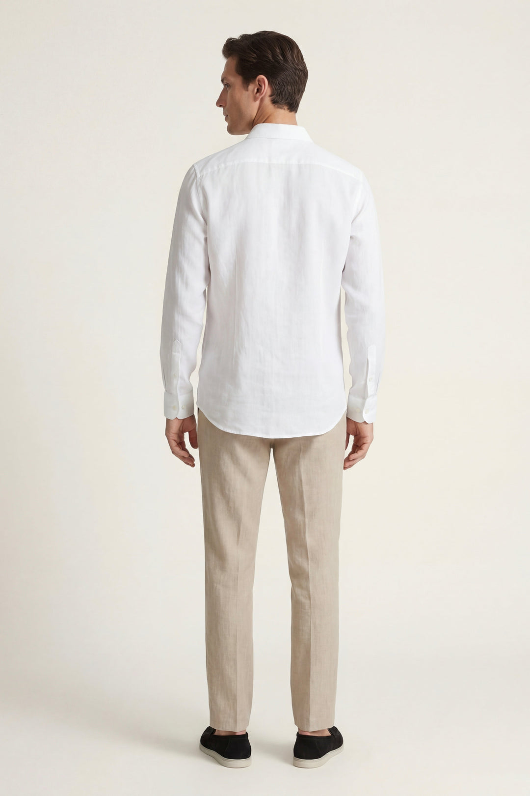 Pisa Linen Set Long Sleeve White/Beige