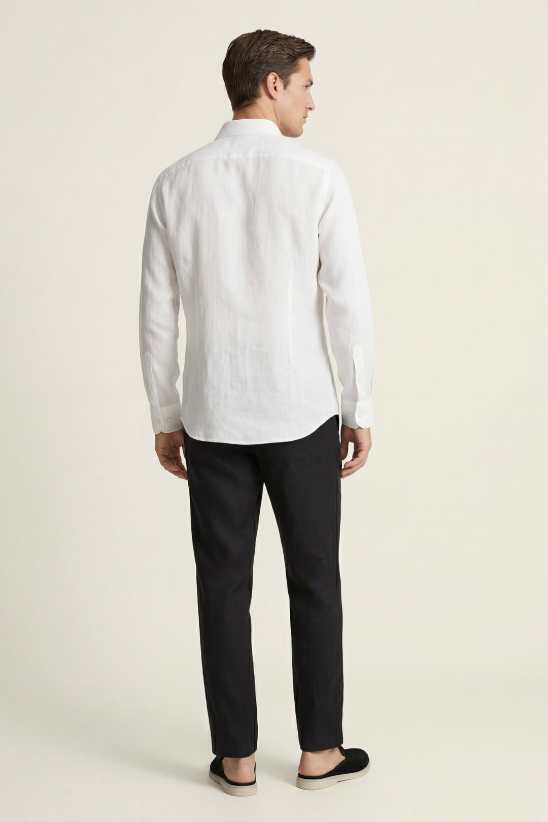 Pisa Linen Set Long Sleeve White/Black
