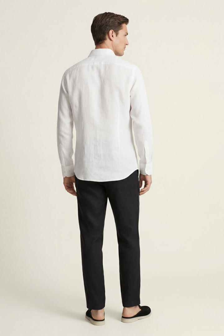 Pisa Linen Set Long Sleeve White/Black
