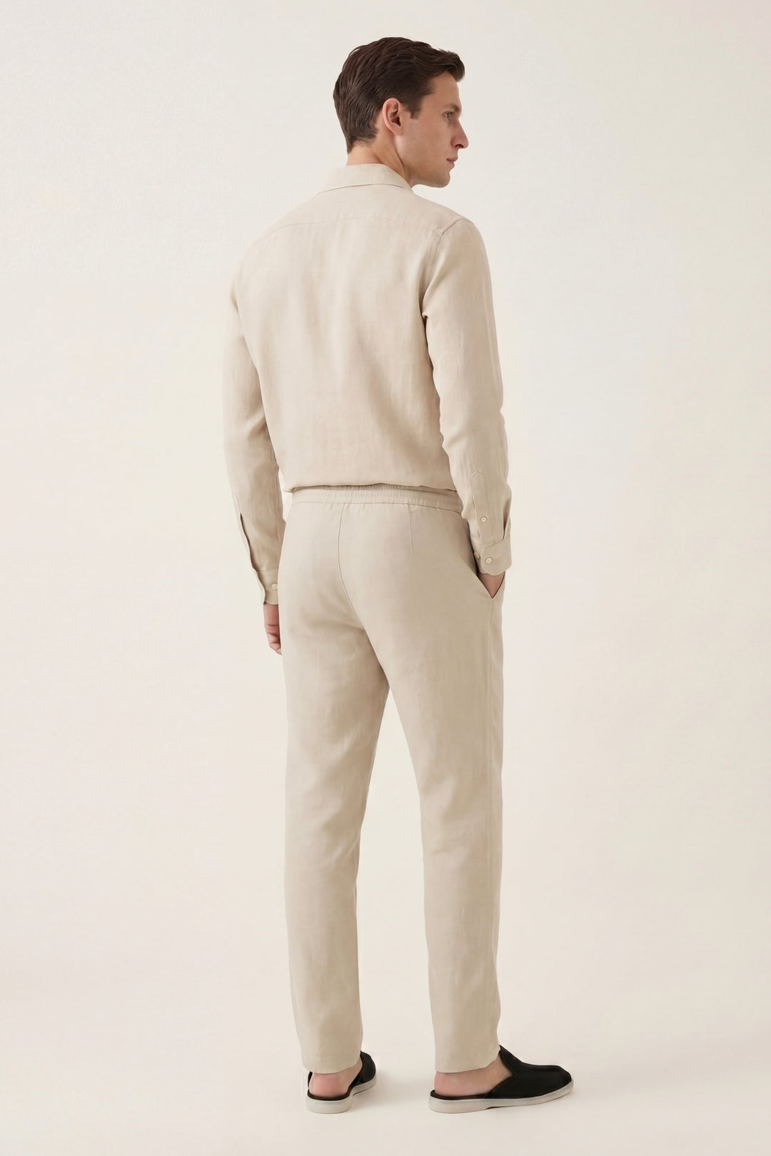 Bellagio Linen Set Long Sleeve Beige