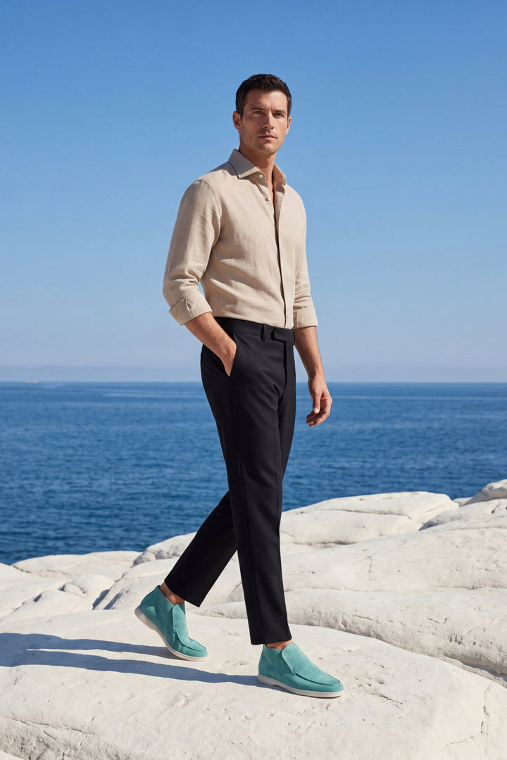 Capri High Top Loafer Turquoise