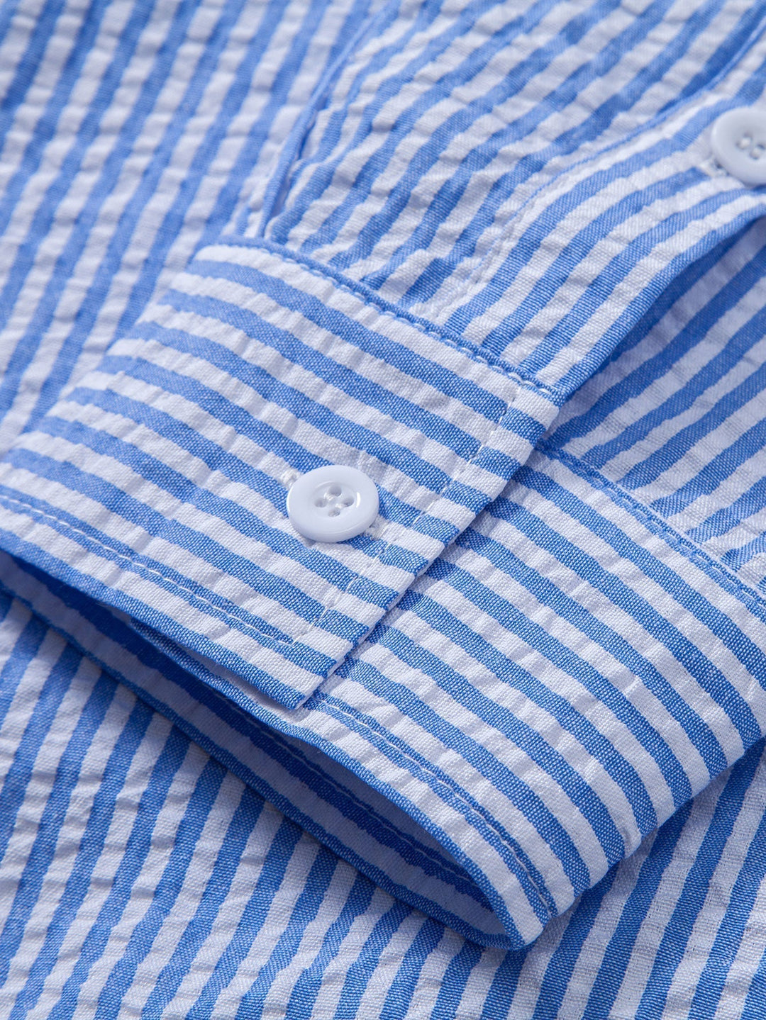 Striped Button-Up Seersucker Shirt