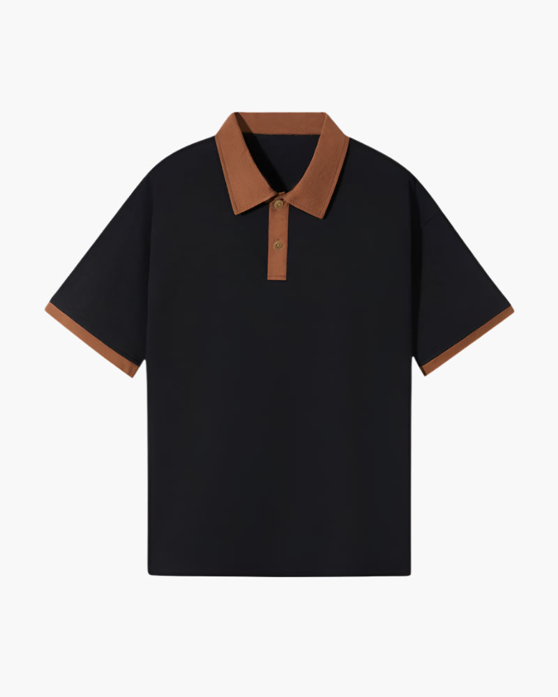 Enzo Laurent | Contrast Collar Polo with Modern Leisure Elegance For Men