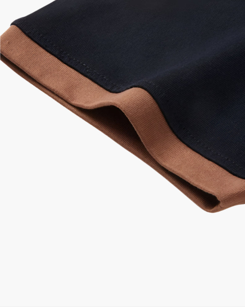 Enzo Laurent | Contrast Collar Polo with Modern Leisure Elegance For Men