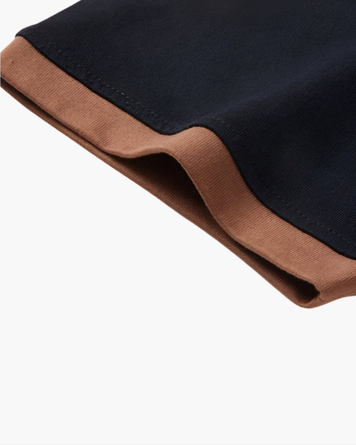 Enzo Laurent | Contrast Collar Polo with Modern Leisure Elegance For Men