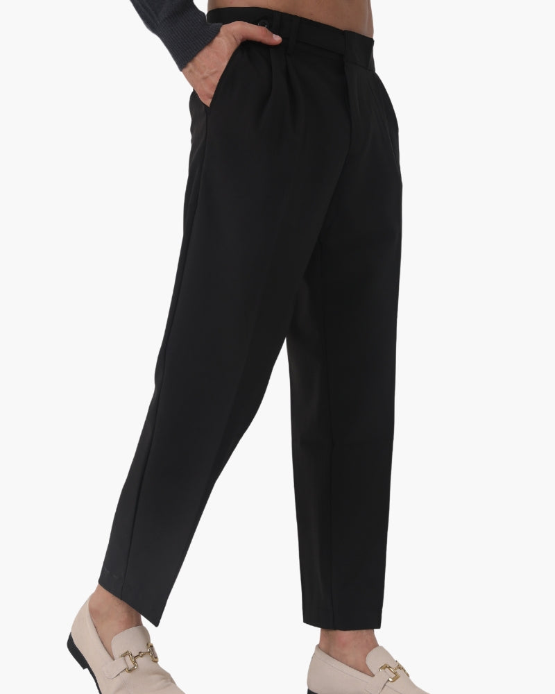 Alessio Romano | Tailored Pleated Trousers with Refined Structure For Men