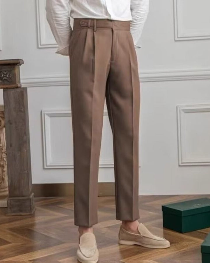 Alessio Romano | Tailored Pleated Trousers with Refined Structure For Men