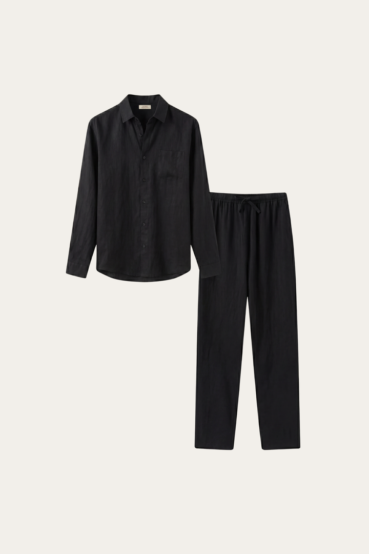 Bellagio Linen Set Long Sleeve Black