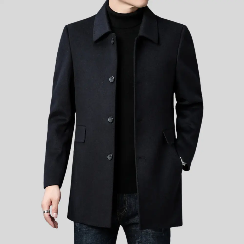 Oliver Beaumont | Classic Wool Overcoat For Men