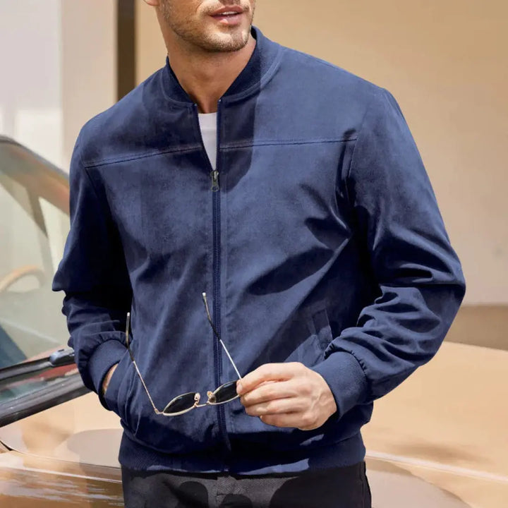 Luca Bianchi | Premium Suede-Touch Bomber Jacket For Men