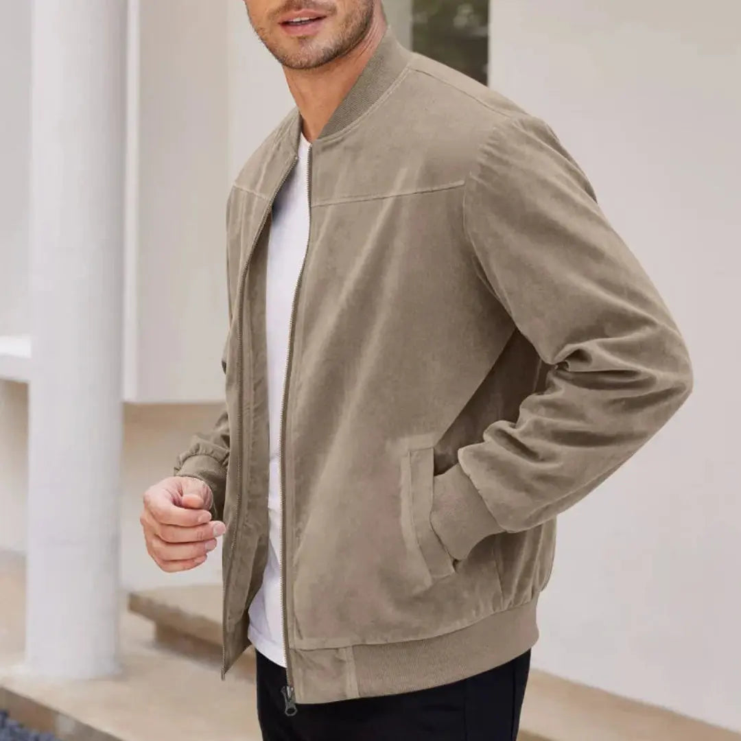 Luca Bianchi | Premium Suede-Touch Bomber Jacket For Men