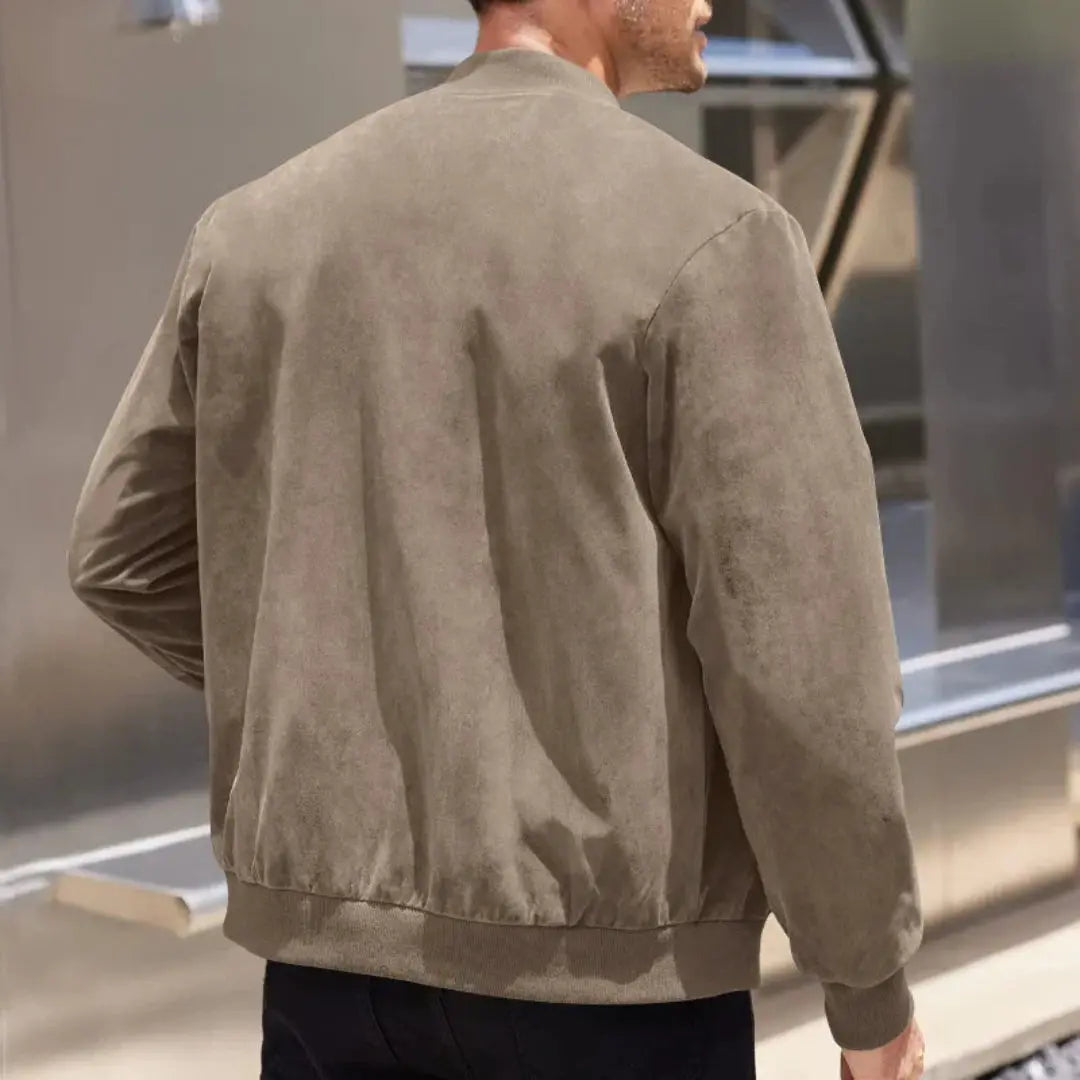 Luca Bianchi | Premium Suede-Touch Bomber Jacket For Men