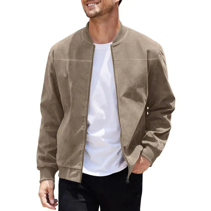 Luca Bianchi | Premium Suede-Touch Bomber Jacket For Men