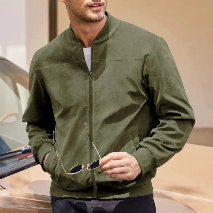 Luca Bianchi | Premium Suede-Touch Bomber Jacket For Men