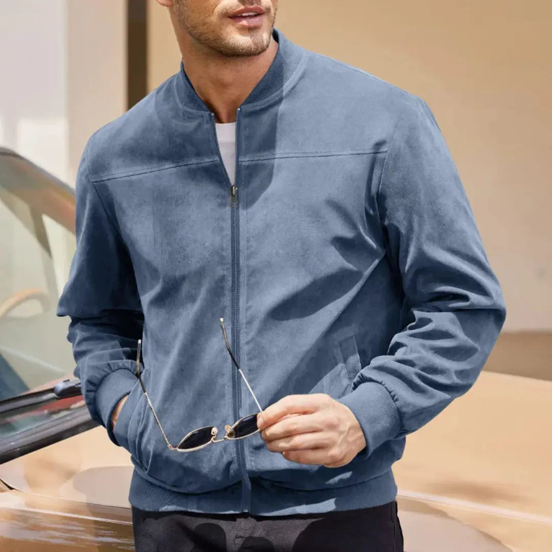 Luca Bianchi | Premium Suede-Touch Bomber Jacket For Men