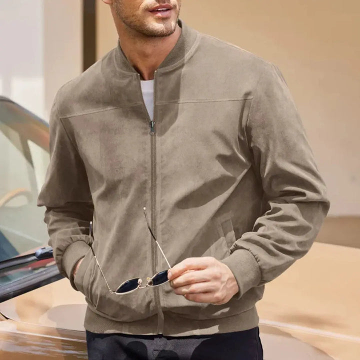 Luca Bianchi | Premium Suede-Touch Bomber Jacket For Men