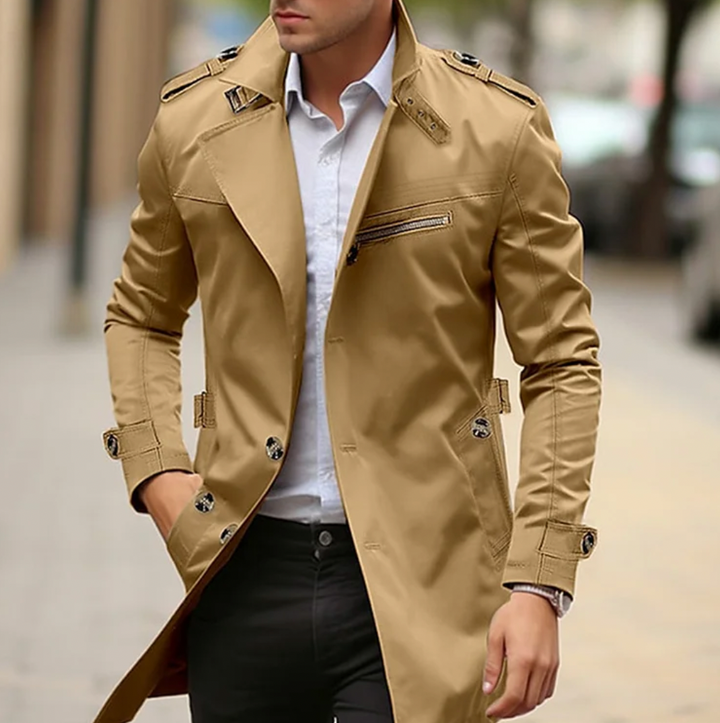 Men's Classic Trench Coat — Lightweight Winter Jacket Australia
