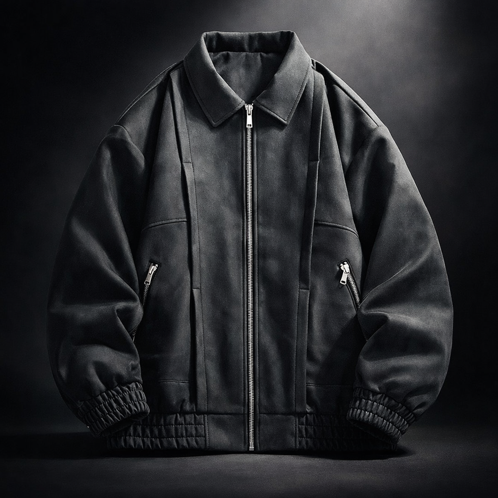 Men's Oversized Suede Bomber Jacket — Winter Fashion Australia