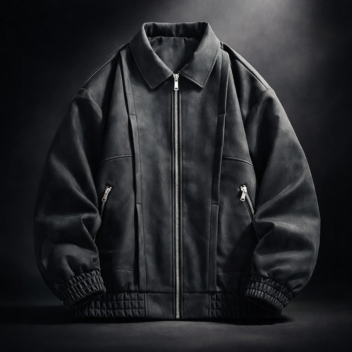Men's Oversized Suede Bomber Jacket — Winter Fashion Australia