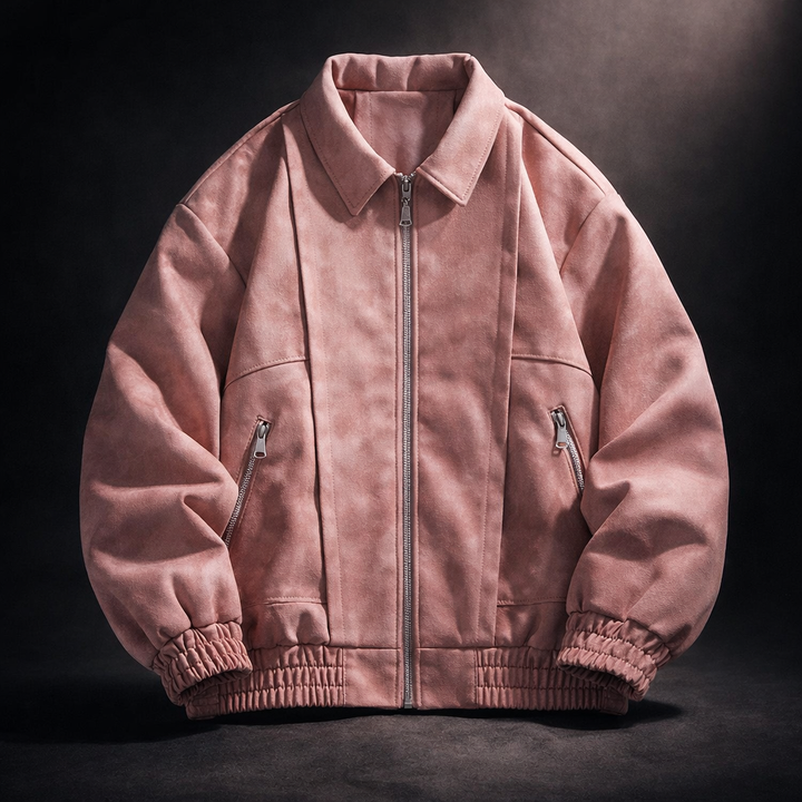 Men's Oversized Suede Bomber Jacket — Winter Fashion Australia