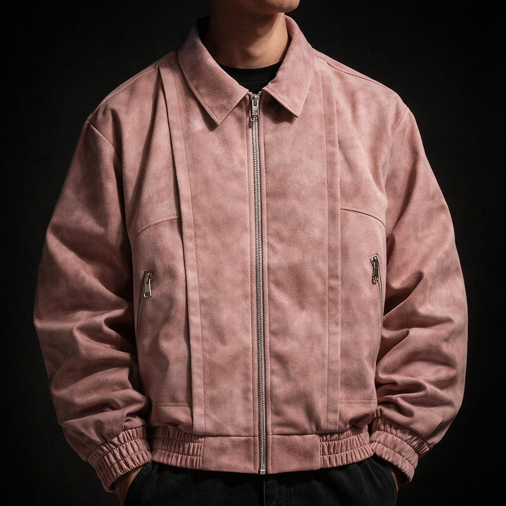 Men's Oversized Suede Bomber Jacket — Winter Fashion Australia