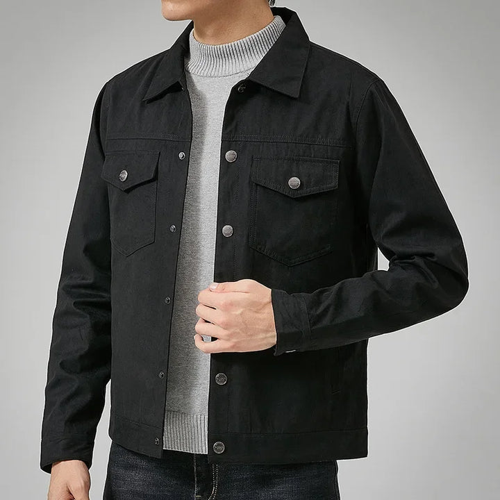 Men's Suede Trucker Jacket — Autumn Casual Outerwear