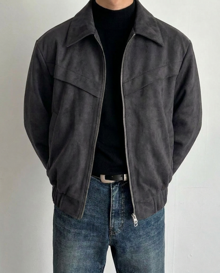 Marco Bellini | Suede Luxe Zip Jacket For Men