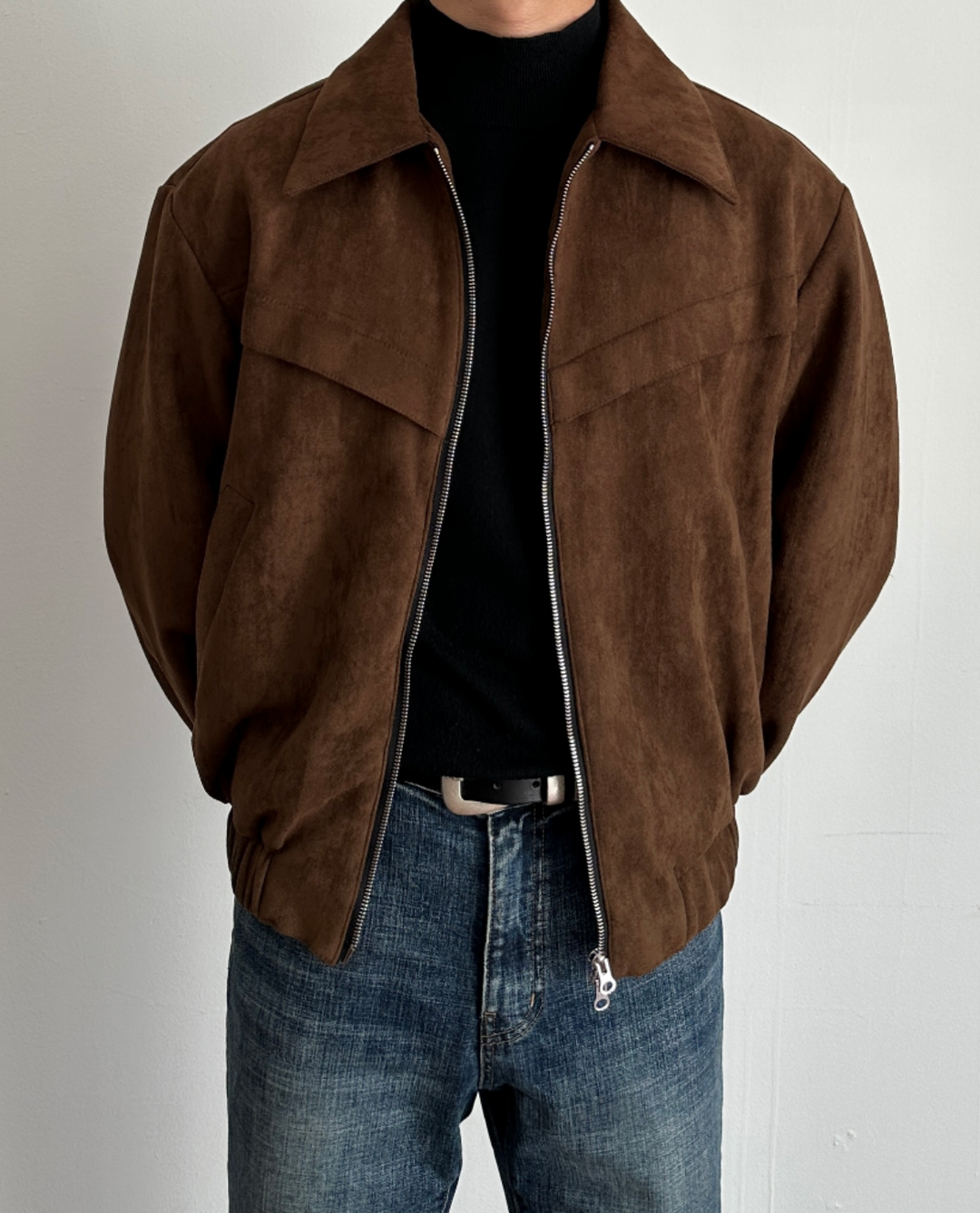 Marco Bellini | Suede Luxe Zip Jacket For Men
