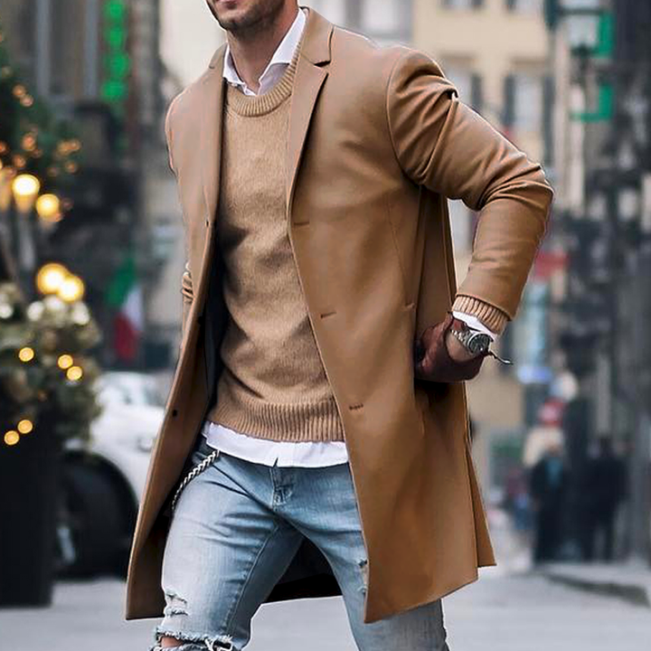 Gabriel Moretti | Classic Long Trench Coat For Men
