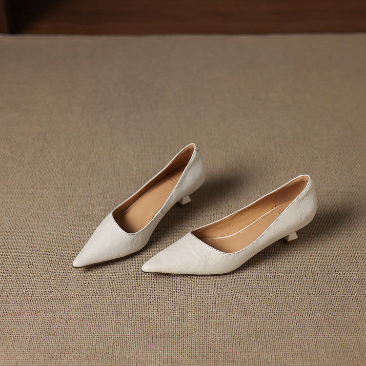 Maïa Leather Kitten Heel