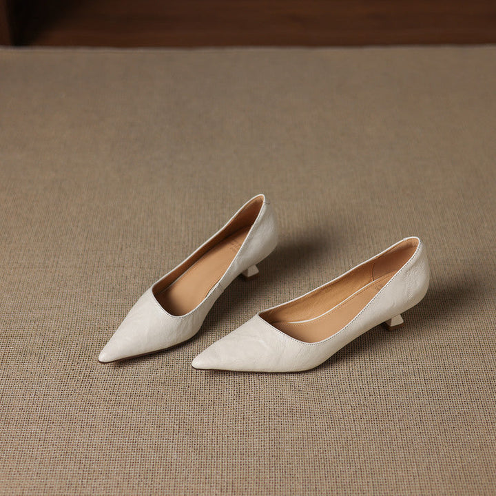 Maïa Leather Kitten Heel