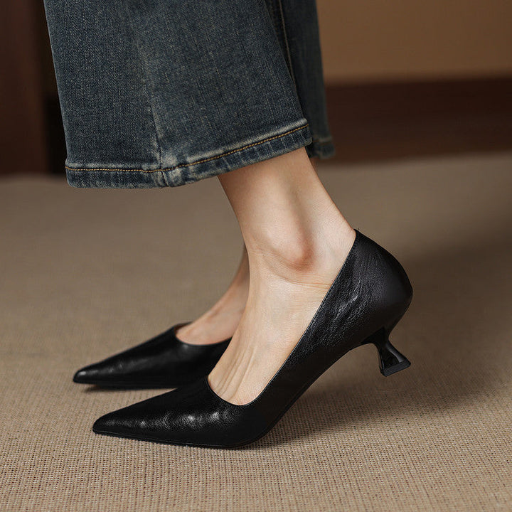 Maïa Leather Kitten Heel
