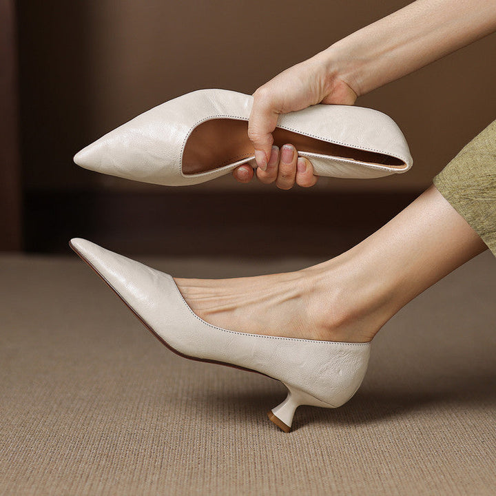 Maïa Leather Kitten Heel