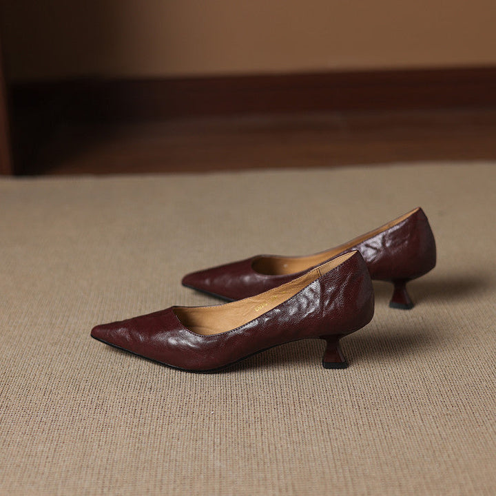 Maïa Leather Kitten Heel