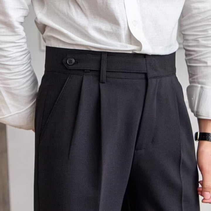 Alessio Romano | Tailored Pleated Trousers with Refined Structure For Men
