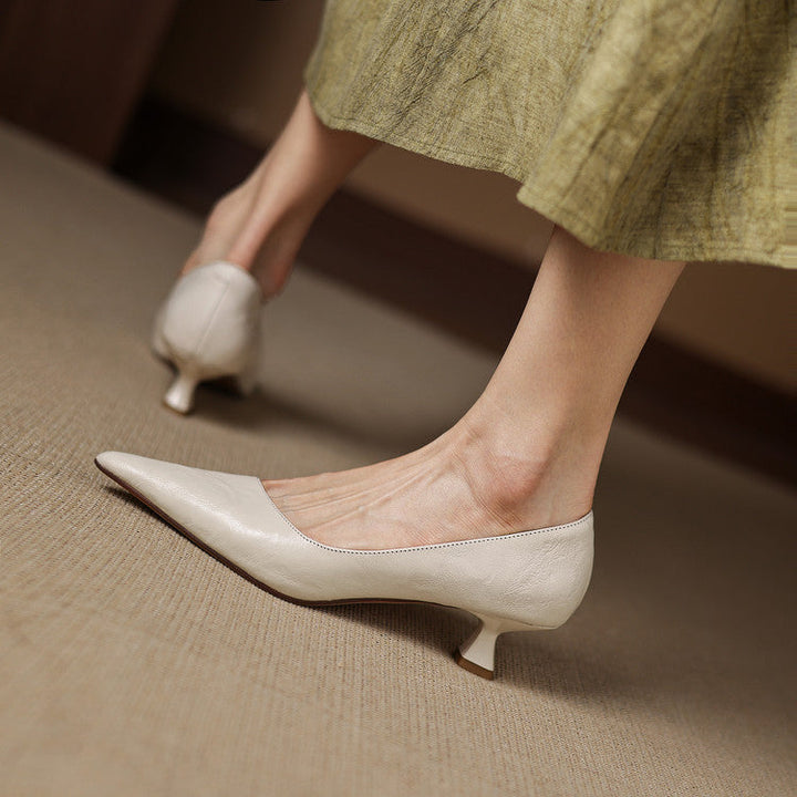 Maïa Leather Kitten Heel